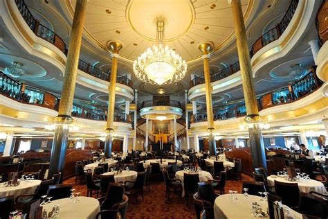 Inside the Voyager of the Seas luxury cruise liner ... the dining room ...