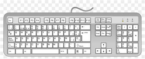 28 Collection Of Computer Keyboard Clipart Png - Keyboard Black And ...