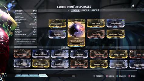 Warframe Latron Prime build 2 Forma - YouTube