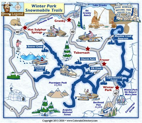 Winter Park Snowmobile Trails Map | Colorado Vacation Directory