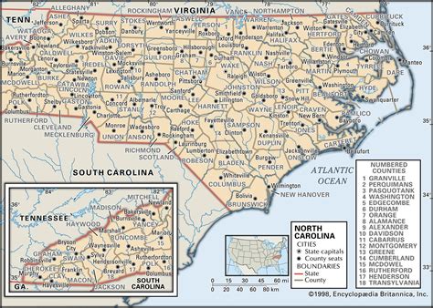 State And County Maps Of North Carolina - Winston California Map ...