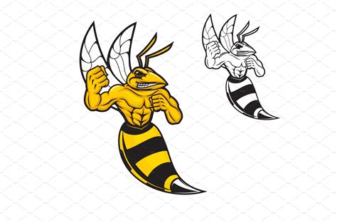 Hornet bee sport team mascot – MasterBundles