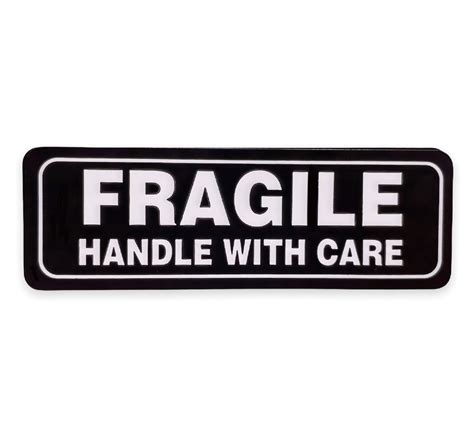 Blk/wh 1x3 Fragile Handle With Care Stickers Just Peel & Apply 1000 Labels per Roll - Etsy