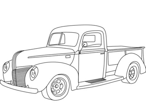 1940 Ford Pickup Coloring Pages - Coloring Cool