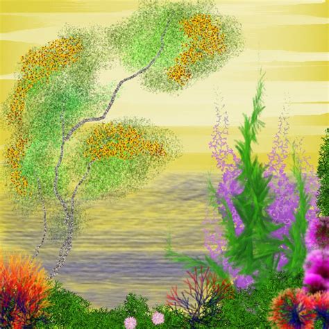 Sunny landscape | Landscape, Corel painter, Painting