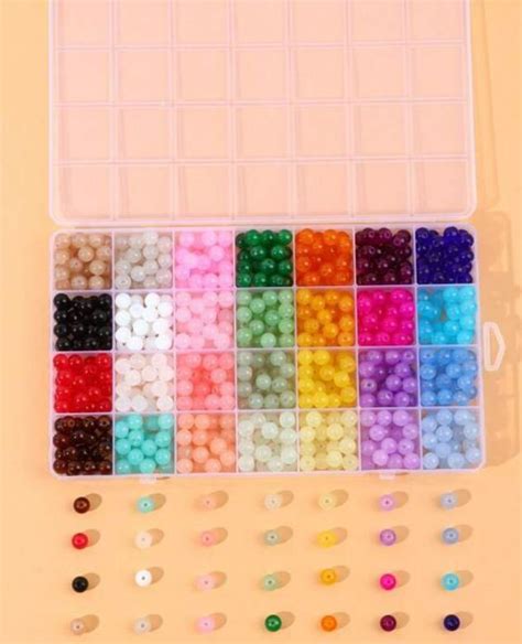 Glass Beads in 28 Colors 700pcs 8mm - Etsy