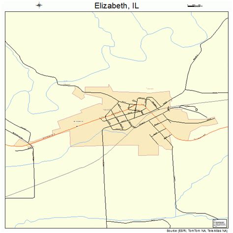 Elizabeth Illinois Street Map 1723165