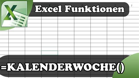 Excel-Funktionen #28 | =KALENDERWOCHE() [Deutsch/HD] | Kalenderwoche, Deutsch, Kalender