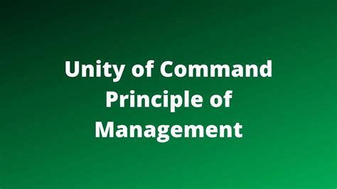 Unity of Command Principle of Management (Explained)