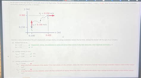 Solved and its final velocity at tf ﻿is in the | Chegg.com