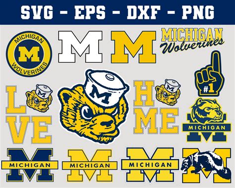 Michigan Wolverines football NCAA Logo Svg, Eps, Dxf, Png