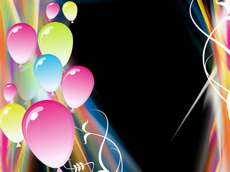 Party Balloons Background for Powerpoint Templates PPT Backgrounds