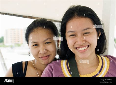 Philippines Two Young Filipino Woman Cebu Visayas Stock Photo - Alamy