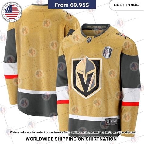 Vegas Golden Knights 2023 Stanley Cup Final Home Gold Hockey Jersey ...