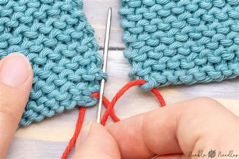 Seaming garter stitch using mattress stitch - step by step [+video ...