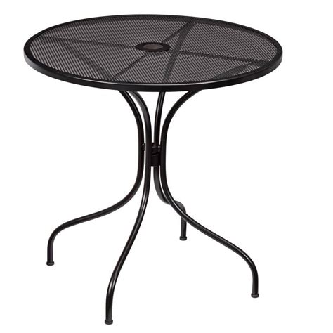 Hampton Bay Nantucket Round Metal Outdoor Bistro Table-7030000-0105157 - The Home Depot