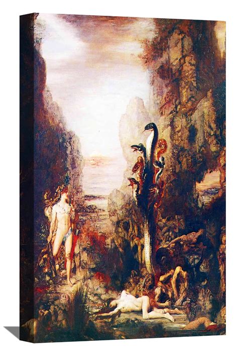 Gustave Moreau Painting Art Print Hercules and the Lernaean Hydra Symbolism Canvas Art Framed ...