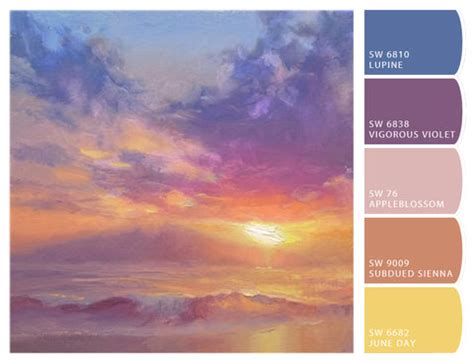 Cozy Beach Sunset / Sunrise Color Palette and Home Decor Ideas – Art of ...