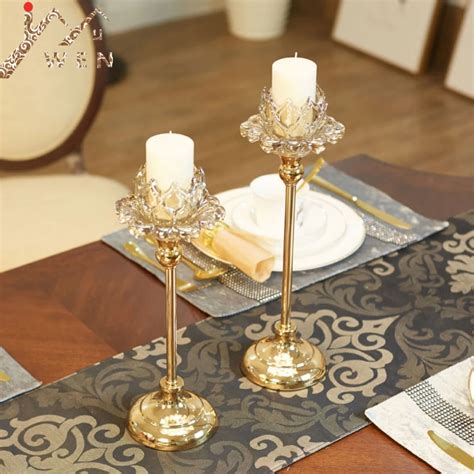 Christmas Crystal Candle Holder Candlestick Wedding Decorative Table ...