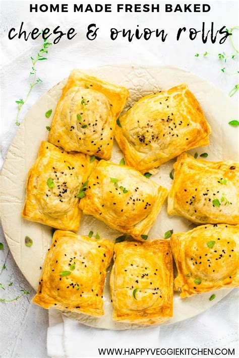 Cheese & Onion Rolls - Happy Veggie Kitchen