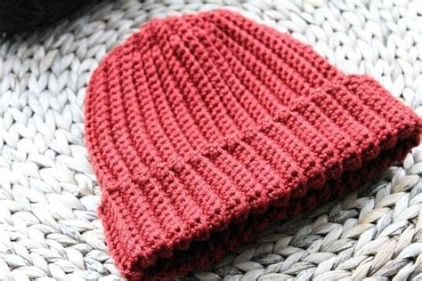 Beginner Ribbed Crochet Hat Pattern (Men’s / Unisex) | Crochet mens hat, Ribbed crochet, Crochet ...