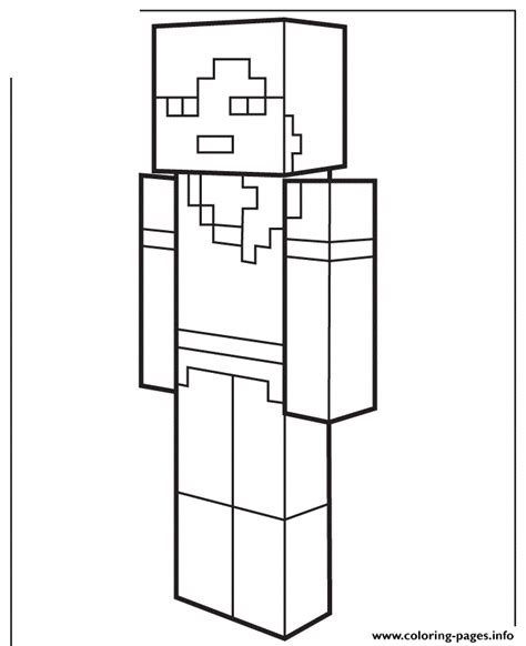 Alex From Minecraft Coloring Pages Printable