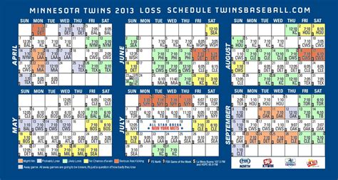 Slap The Penguin: Minnesota Twins Schedule 2013