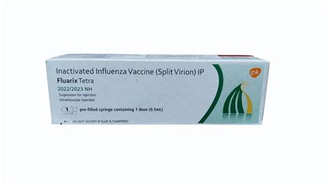 Inactivated Influenza Vaccine FLUARIX TETRA, 1 Pre-filled Syringe at Rs ...