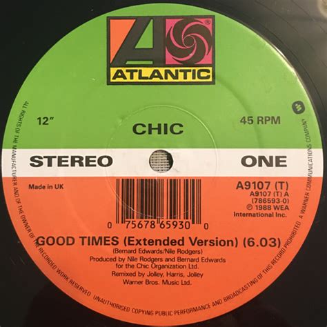 Chic – Good Times (1988, Vinyl) - Discogs