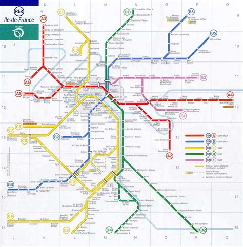 France & Paris train rail maps