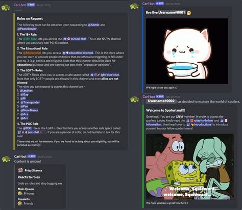 Creating embeds on Discord using Carl Bot. | by Priya Sharma | Medium