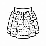 Skirt Coloring Sketch Page sketch template