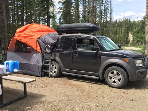 Honda Element SUV Camping Tent solution | Honda element camping, Honda element, Honda element camper