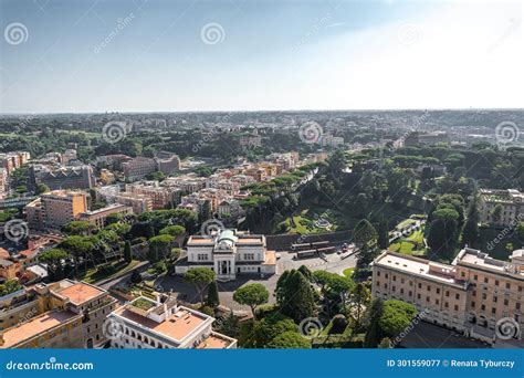 Aerial View of Vatican City Railway Station and Gardens in Vatican City ...