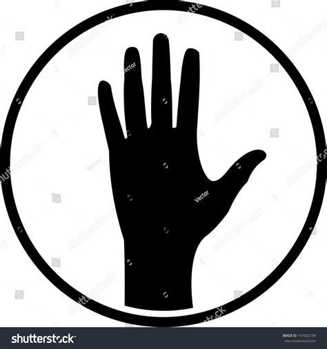 Human Hand Palm Vector Isolated - 147002738 : Shutterstock