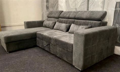 Corner Sofa Bed – Grey Fabric – Furniture Fleet (Home & Office ...