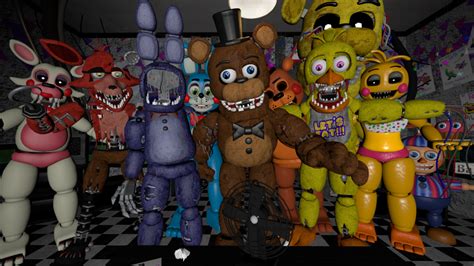 FNaF 2's Withered Animatronics Diagram | Quizlet