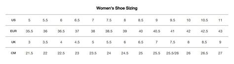 G/FORE Women's Shoes Size Chart