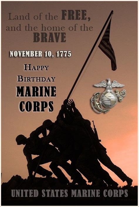 Happy Birthday US Marine Corps - 3 Quarters Today | Happy birthday marines, Marine corps, Marine ...