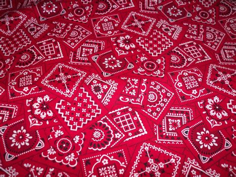 Bandana Fabric Deep Red And White By The Fat Quarter 18