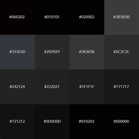 100 Shades Of Black Color (Names, HEX, RGB, CMYK Codes), 58% OFF