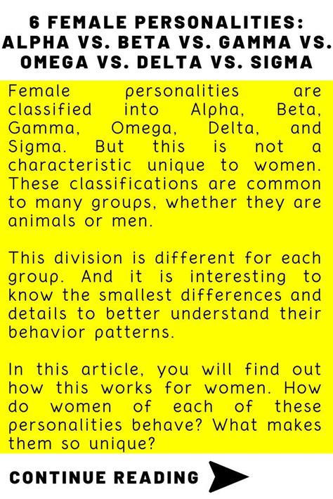 6 Female Personalities: Alpha vs. Beta vs. Gamma vs. Omega vs. Delta vs ...