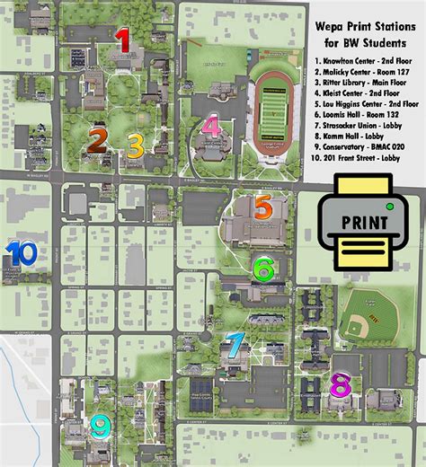 Where are the Wepa Printers located? – Baldwin Wallace University