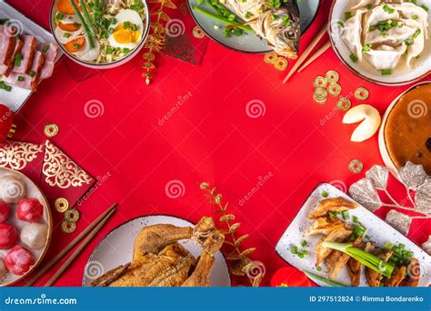 Chinese Lunar New Year Dinner Table Stock Photo - Image of year ...