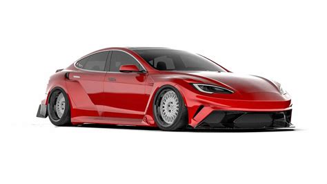 Extreme Tesla Model S widebody kit for SEMA 2022!