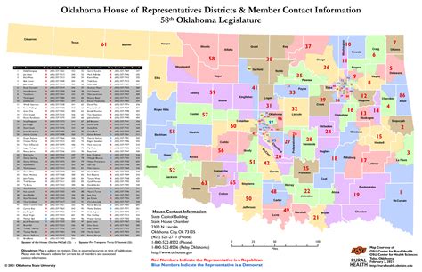 OSU Rural Health: Oklahoma House Districts and Member Contact ...