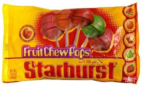 Starburst Fruit Chewy Pops, Original Flavors Fruit Chew Pops - 15.8 oz ...