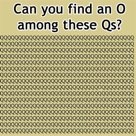 Can you find an O among these Qs? #Riddle #brainteaser #EyeTest | Funny ...