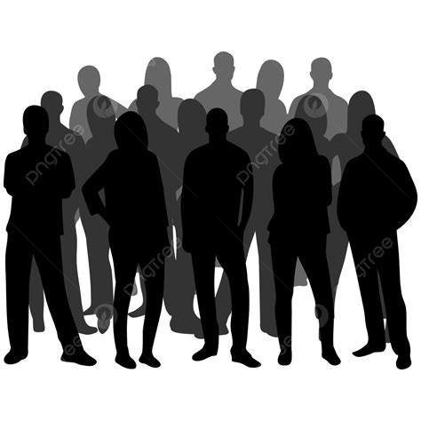 Group People Silhouette PNG Free, Group Of People Silhouette, Group Silhouette, People, Standing ...