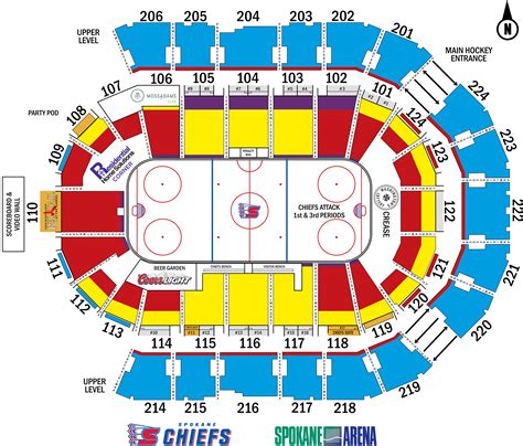 Arena Map – Spokane Chiefs